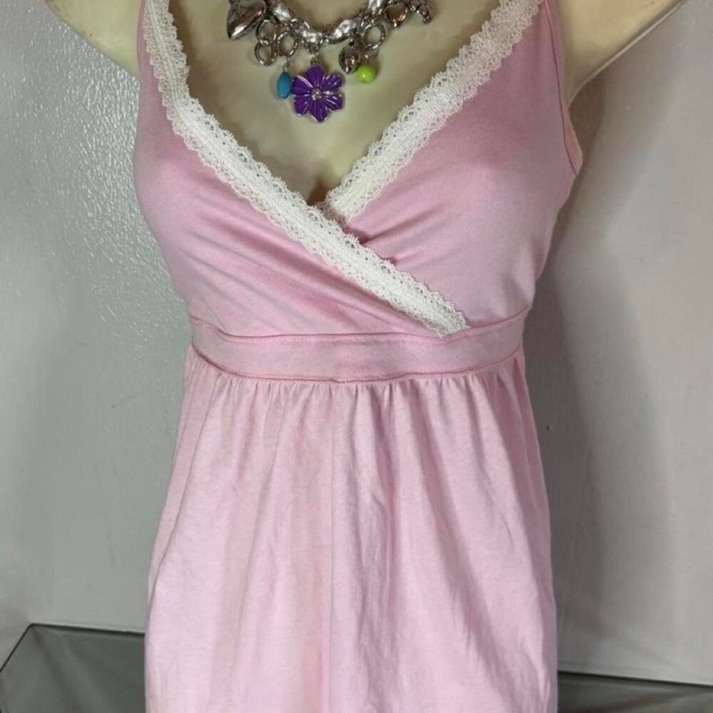 Hollister Pink Lace Trim Babydoll Cami Tank Top - Size XL